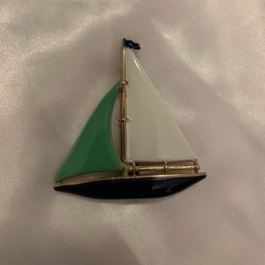 Vintage Sailboat Brooch Pin